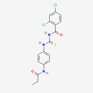 2,4-dichloro-N-{[4-(propanoylamino)phenyl]carbamothioyl}benzamide