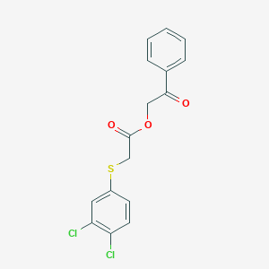 2-oxo-2-phenylethyl [(3,4-dichlorophenyl)thio]acetate