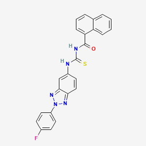 N-({[2-(4-fluorophenyl)-2H-1,2,3-benzotriazol-5-yl]amino}carbonothioyl)-1-naphthamide