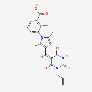 3-(3-{(E)-[4,6-dioxo-1-(prop-2-en-1-yl)-2-thioxotetrahydropyrimidin-5(2H)-ylidene]methyl}-2,5-dimethyl-1H-pyrrol-1-yl)-2-methylbenzoic acid