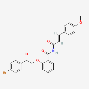 (2E)-N-[(E)-2-[2-(4-Bromophenyl)-2-oxoethoxy]benzoyl]-3-(4-methoxyphenyl)prop-2-enamide