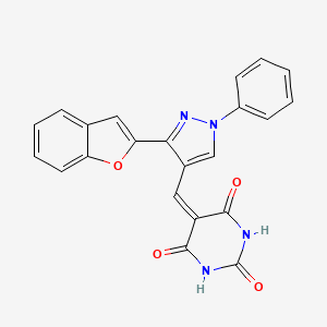 5-[[3-(1-Benzofuran-2-yl)-1-phenylpyrazol-4-yl]methylidene]-1,3-diazinane-2,4,6-trione