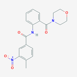 4-methyl-N-[2-(4-morpholinylcarbonyl)phenyl]-3-nitrobenzamide