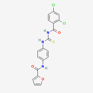 N-[4-({[(2,4-dichlorophenyl)carbonyl]carbamothioyl}amino)phenyl]furan-2-carboxamide