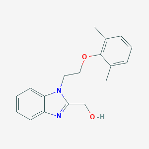 molecular formula C18H20N2O2 B368317 {1-[2-(2,6-dimethylphenoxy)ethyl]-1H-benzimidazol-2-yl}methanol CAS No. 853752-64-4