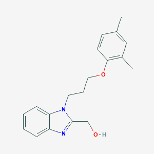 molecular formula C19H22N2O2 B368319 {1-[3-(2,4-dimethylphenoxy)propyl]-1H-benzimidazol-2-yl}methanol CAS No. 853752-74-6