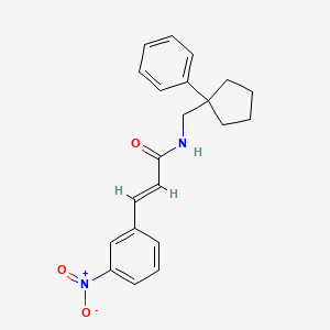 molecular formula C21H22N2O3 B3683200 (E)-3-(3-nitrophenyl)-N-[(1-phenylcyclopentyl)methyl]prop-2-enamide 