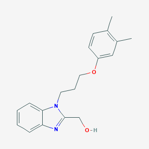 molecular formula C19H22N2O2 B368321 {1-[3-(3,4-dimethylphenoxy)propyl]-1H-benzimidazol-2-yl}methanol CAS No. 853752-79-1