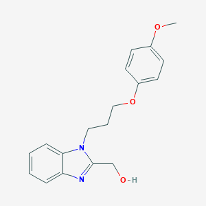 molecular formula C18H20N2O3 B368322 {1-[3-(4-methoxyphenoxy)propyl]-1H-benzimidazol-2-yl}methanol CAS No. 853752-81-5