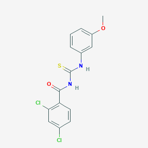 molecular formula C15H12Cl2N2O2S B3683227 2,4-dichloro-N-[(3-methoxyphenyl)carbamothioyl]benzamide 