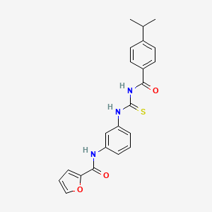 N-{3-[({[4-(propan-2-yl)phenyl]carbonyl}carbamothioyl)amino]phenyl}furan-2-carboxamide