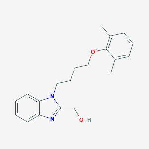molecular formula C20H24N2O2 B368323 {1-[4-(2,6-dimethylphenoxy)butyl]-1H-benzimidazol-2-yl}methanol CAS No. 853752-85-9