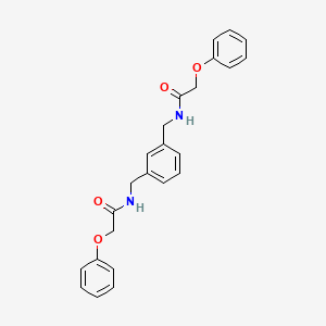 molecular formula C24H24N2O4 B3683233 2-phenoxy-N-[[3-[[(2-phenoxyacetyl)amino]methyl]phenyl]methyl]acetamide 