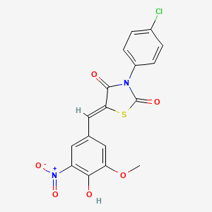 3-(4-chlorophenyl)-5-(4-hydroxy-3-methoxy-5-nitrobenzylidene)-1,3-thiazolidine-2,4-dione