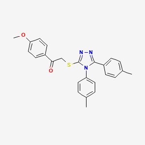 2-[[4,5-Bis(4-methylphenyl)-1,2,4-triazol-3-yl]sulfanyl]-1-(4-methoxyphenyl)ethanone