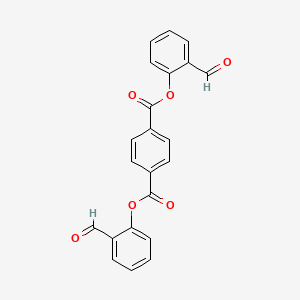 molecular formula C22H14O6 B3683264 bis(2-formylphenyl) terephthalate 