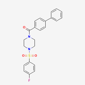 Biphenyl-4-yl{4-[(4-fluorophenyl)sulfonyl]piperazin-1-yl}methanone