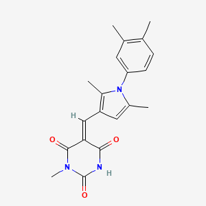 5-{[1-(3,4-dimethylphenyl)-2,5-dimethyl-1H-pyrrol-3-yl]methylene}-1-methyl-2,4,6(1H,3H,5H)-pyrimidinetrione