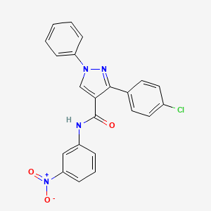 3-(4-chlorophenyl)-N-(3-nitrophenyl)-1-phenyl-1H-pyrazole-4-carboxamide