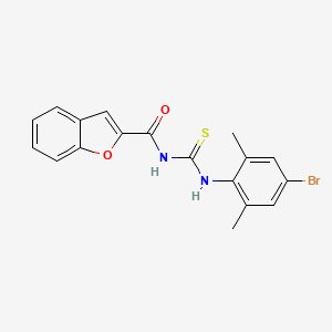 molecular formula C18H15BrN2O2S B3683341 N-[(4-bromo-2,6-dimethylphenyl)carbamothioyl]-1-benzofuran-2-carboxamide 