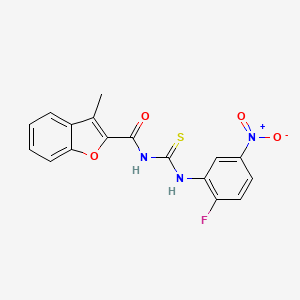 N-{[(2-fluoro-5-nitrophenyl)amino]carbonothioyl}-3-methyl-1-benzofuran-2-carboxamide