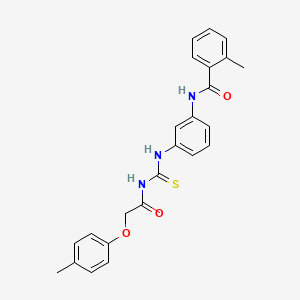 2-methyl-N-[3-({[(4-methylphenoxy)acetyl]carbamothioyl}amino)phenyl]benzamide