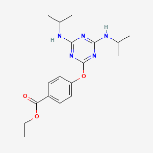 ETHYL 4-({4,6-BIS[(PROPAN-2-YL)AMINO]-1,3,5-TRIAZIN-2-YL}OXY)BENZOATE