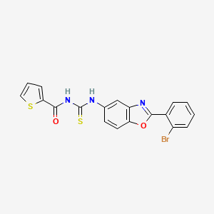 molecular formula C19H12BrN3O2S2 B3683379 N-({[2-(2-bromophenyl)-1,3-benzoxazol-5-yl]amino}carbonothioyl)-2-thiophenecarboxamide 