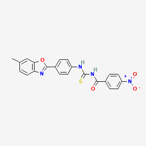 N-({[4-(6-methyl-1,3-benzoxazol-2-yl)phenyl]amino}carbonothioyl)-4-nitrobenzamide