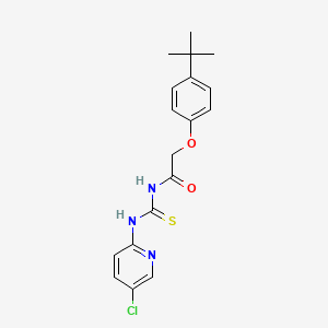 2-(4-tert-butylphenoxy)-N-[(5-chloropyridin-2-yl)carbamothioyl]acetamide