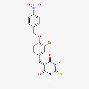 5-{3-bromo-4-[(4-nitrobenzyl)oxy]benzylidene}-1,3-dimethyl-2-thioxodihydropyrimidine-4,6(1H,5H)-dione