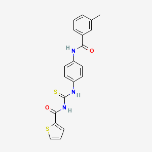 N-[[4-[(3-methylbenzoyl)amino]phenyl]carbamothioyl]thiophene-2-carboxamide