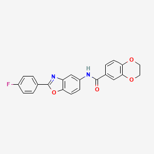 N-[2-(4-fluorophenyl)-1,3-benzoxazol-5-yl]-2,3-dihydro-1,4-benzodioxine-6-carboxamide