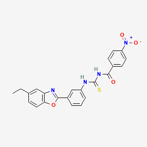 N-({[3-(5-ethyl-1,3-benzoxazol-2-yl)phenyl]amino}carbonothioyl)-4-nitrobenzamide