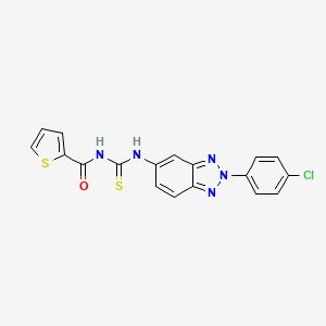 N-[[2-(4-chlorophenyl)benzotriazol-5-yl]carbamothioyl]thiophene-2-carboxamide