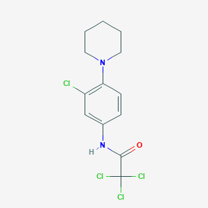 molecular formula C13H14Cl4N2O B3683529 2,2,2-trichloro-N-(3-chloro-4-piperidin-1-ylphenyl)acetamide 