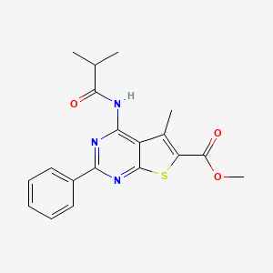 methyl 4-(isobutyrylamino)-5-methyl-2-phenylthieno[2,3-d]pyrimidine-6-carboxylate