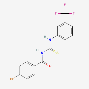 molecular formula C15H10BrF3N2OS B3683560 4-bromo-N-({[3-(trifluoromethyl)phenyl]amino}carbonothioyl)benzamide 