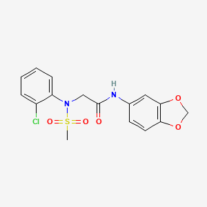 N~1~-1,3-benzodioxol-5-yl-N~2~-(2-chlorophenyl)-N~2~-(methylsulfonyl)glycinamide