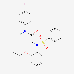 2-[N-(2-ETHOXYPHENYL)BENZENESULFONAMIDO]-N-(4-FLUOROPHENYL)ACETAMIDE