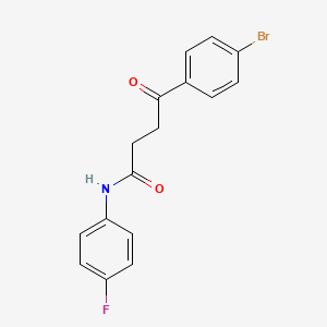 molecular formula C16H13BrFNO2 B3683583 4-(4-bromophenyl)-N-(4-fluorophenyl)-4-oxobutanamide 