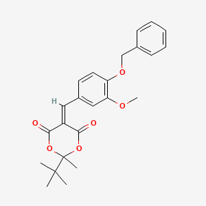 5-[4-(benzyloxy)-3-methoxybenzylidene]-2-tert-butyl-2-methyl-1,3-dioxane-4,6-dione