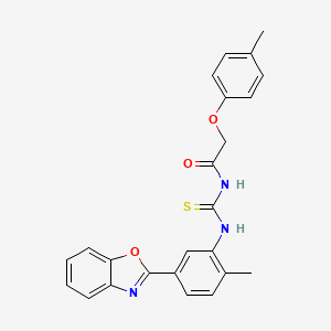 N-{[5-(1,3-benzoxazol-2-yl)-2-methylphenyl]carbamothioyl}-2-(4-methylphenoxy)acetamide