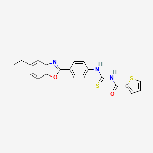 N-{[4-(5-ethyl-1,3-benzoxazol-2-yl)phenyl]carbamothioyl}thiophene-2-carboxamide