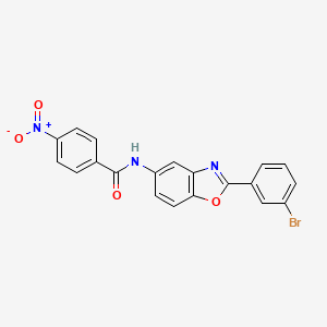 N-[2-(3-bromophenyl)-1,3-benzoxazol-5-yl]-4-nitrobenzamide