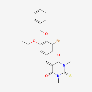 5-[4-(benzyloxy)-3-bromo-5-ethoxybenzylidene]-1,3-dimethyl-2-thioxodihydropyrimidine-4,6(1H,5H)-dione