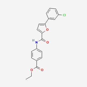 molecular formula C20H16ClNO4 B3683662 Ethyl 4-[[5-(3-chlorophenyl)furan-2-carbonyl]amino]benzoate 