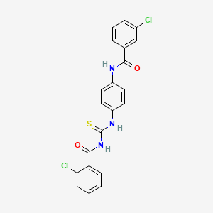 2-chloro-N-[({4-[(3-chlorobenzoyl)amino]phenyl}amino)carbonothioyl]benzamide