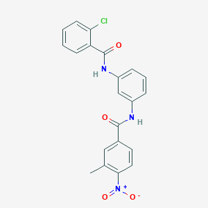 N-[3-(2-CHLOROBENZAMIDO)PHENYL]-3-METHYL-4-NITROBENZAMIDE