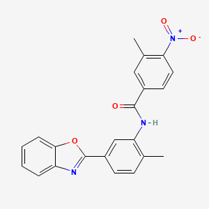 N-[5-(1,3-benzoxazol-2-yl)-2-methylphenyl]-3-methyl-4-nitrobenzamide